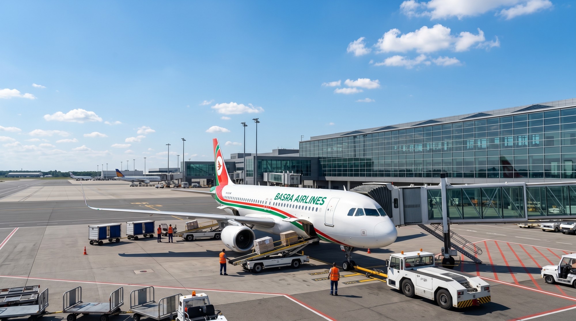 The first official flight of Basrah Airways to Erbil International ...